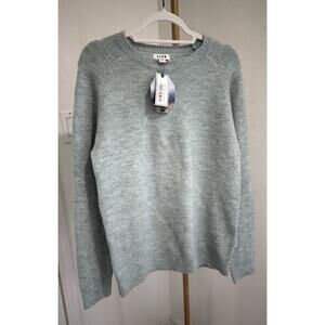 ROWM Sweater Men's M Blue Aqua Wool Blend Long Sleeve Pullover Crew Neck